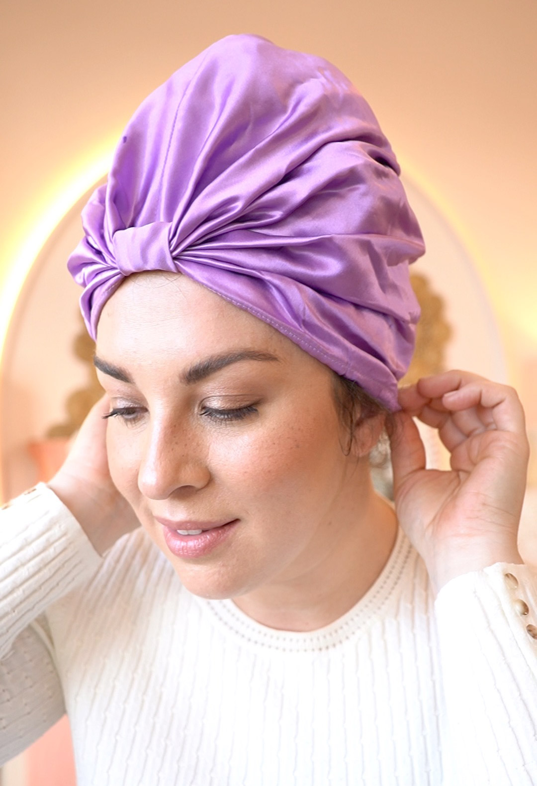 Protect Your Hair Overnight With a Silk Head Scarf