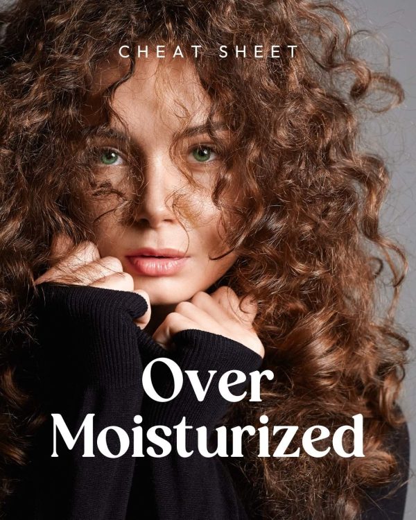 over moisturized cheat sheet by curl maven